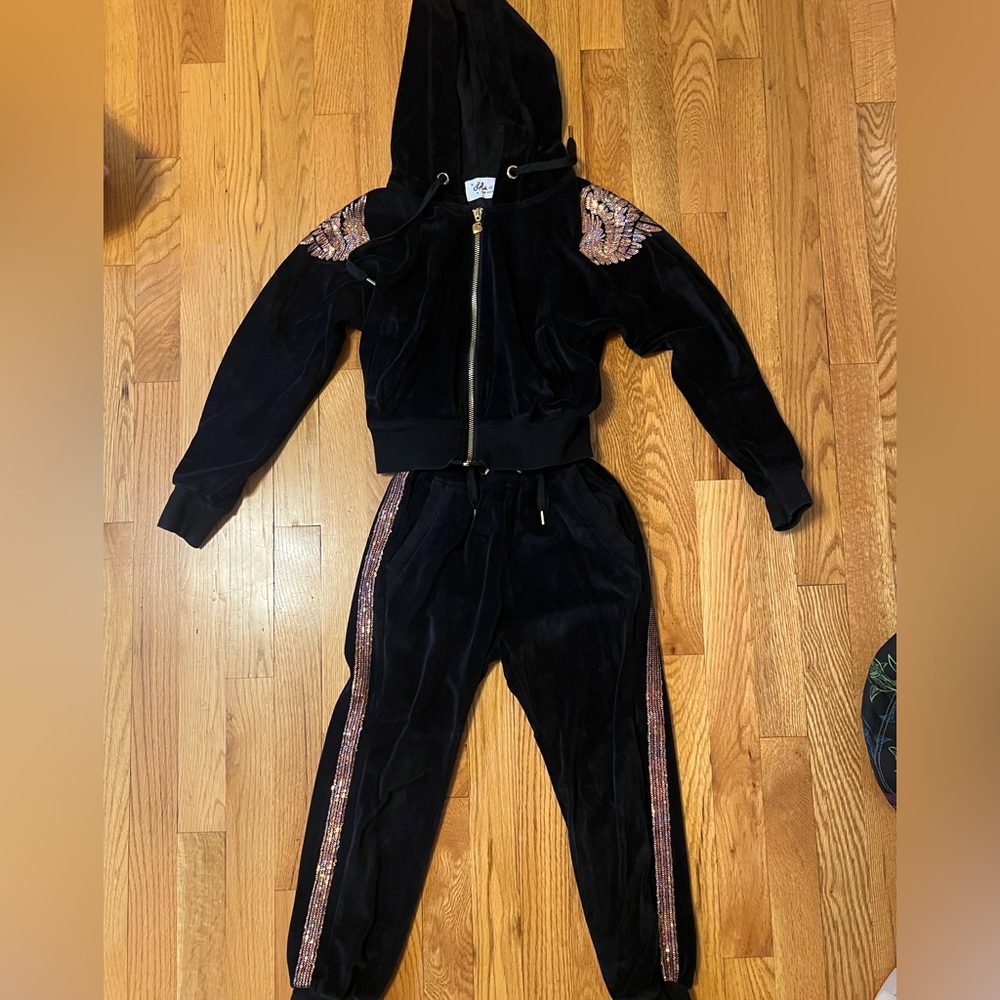 Lola + The Boys Black and Gold Kids Matching Set